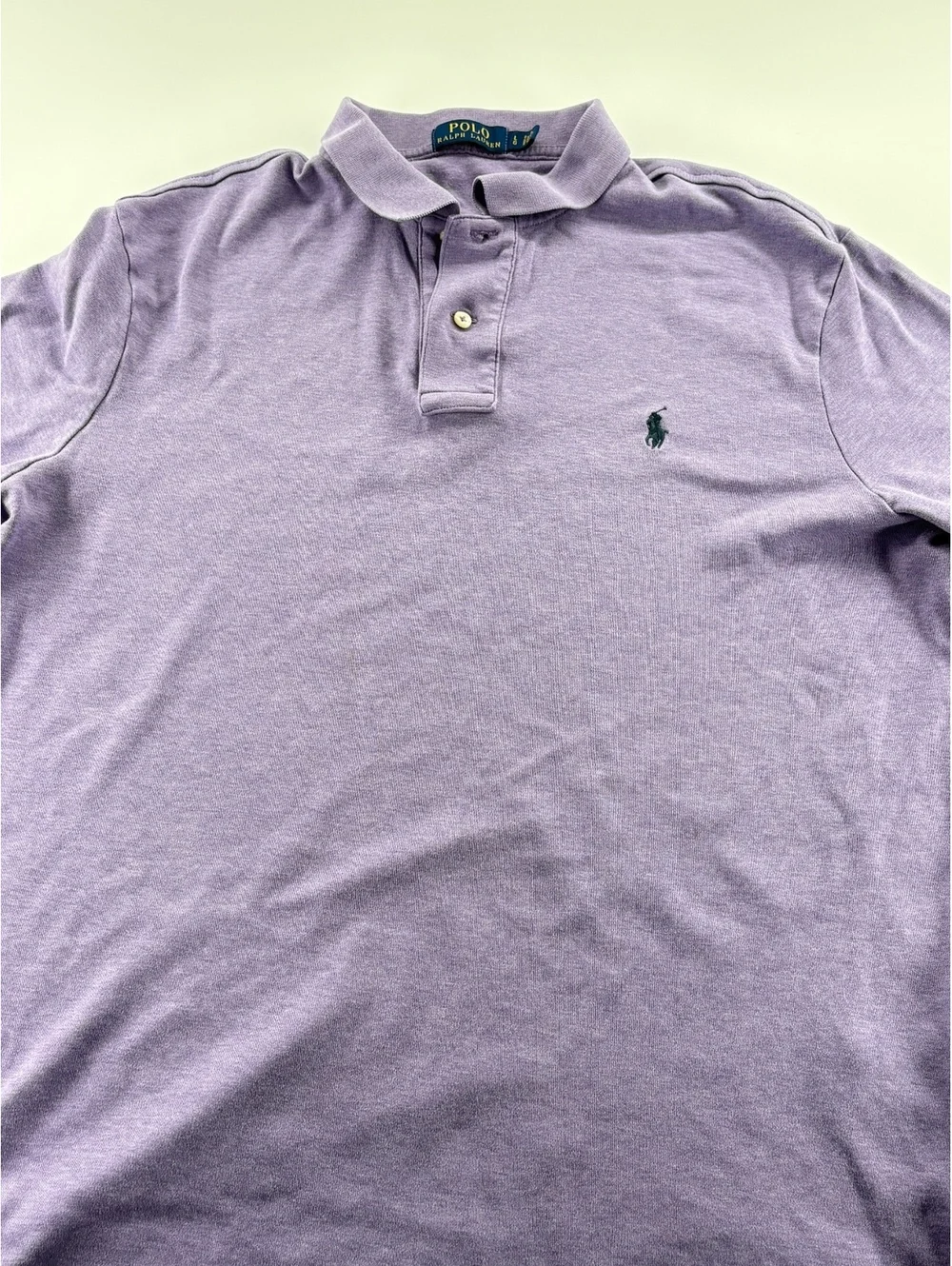 Polo Ralph Lauren Polo Men's L Lavender Heather Pique Cotton